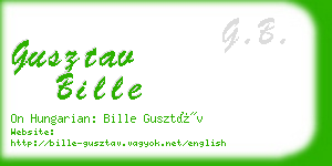 gusztav bille business card